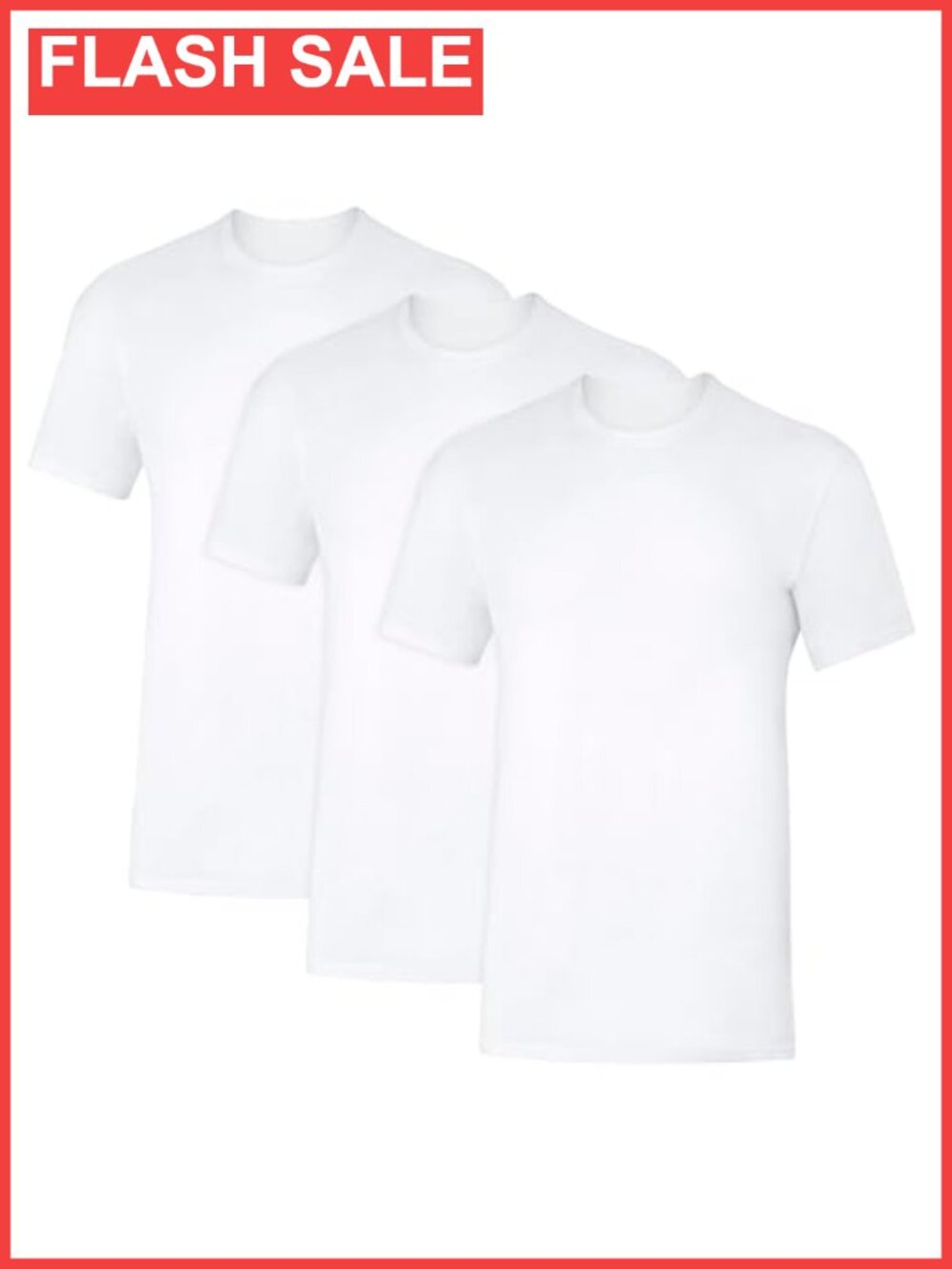 Men's Sweat Block Underarm Sweat Blocking Crewneck Undershirt 3-Pack